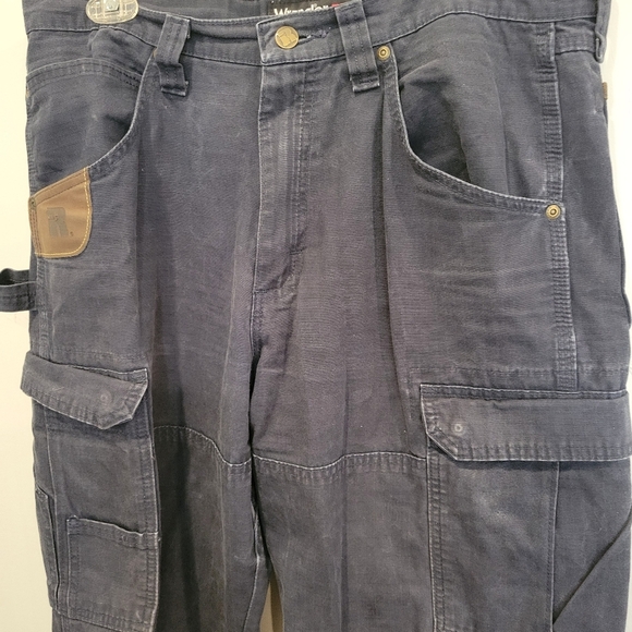 Mens Wrangler Riggs Workwear Cargo Jeans Extra Long 100% Cotton 32x36 - Picture 8 of 12